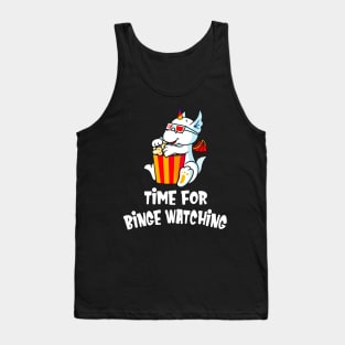 Binge Watching Cute Dragon Cinema Movie Fan Tank Top